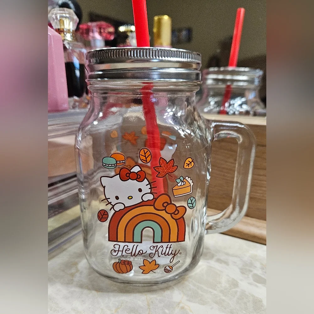 Hello Kitty Gall Glass Mug 18oz NWT - Picture 2 of 6